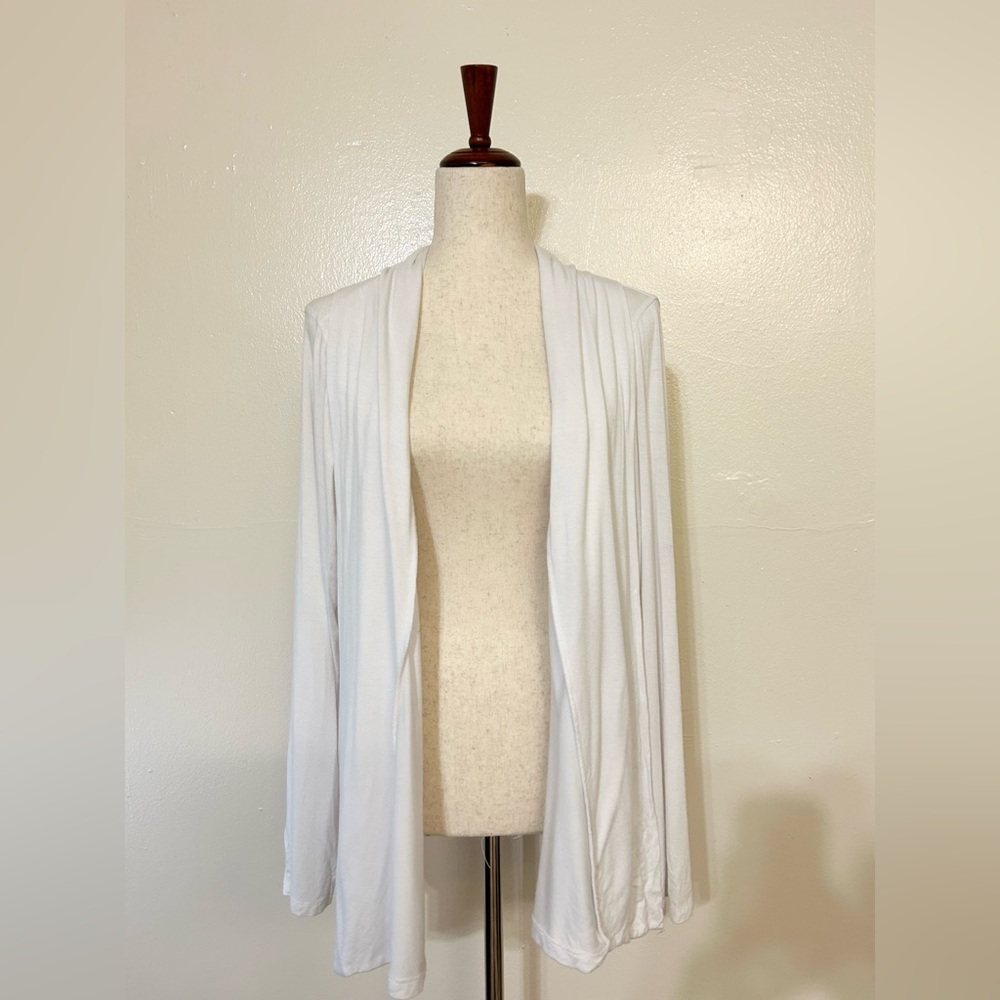 Ingo White Knit Open Front Cardigan